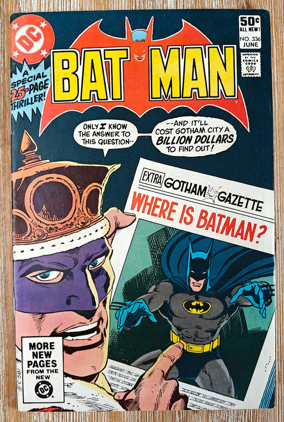 Batman 335 (DC, 1981) - Mycomicshop.be