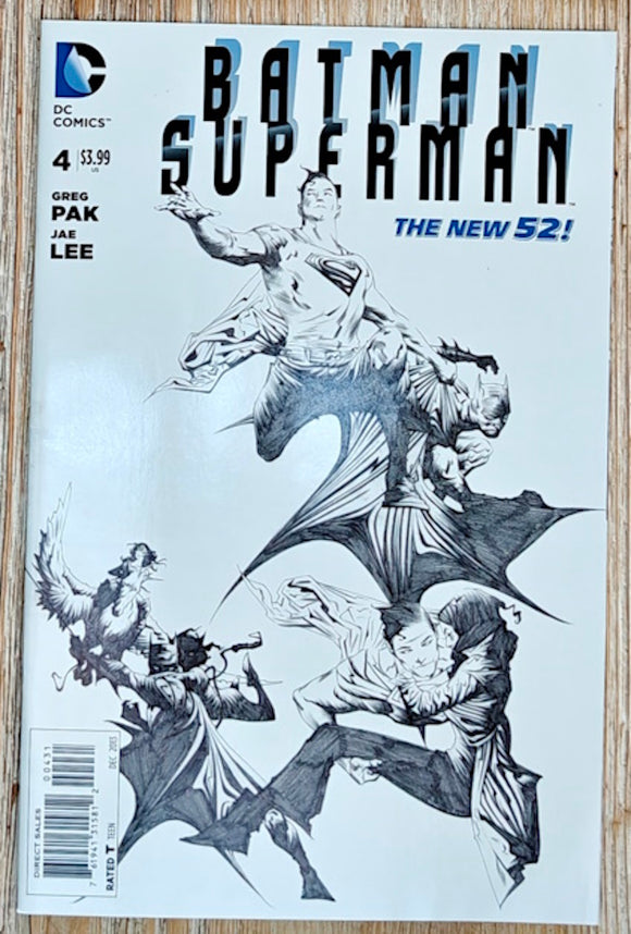 Batman/Superman The New 52 # 1 (2011, DC Comics) Jae Lee 1:100 Sketch Variant - Mycomicshop.be