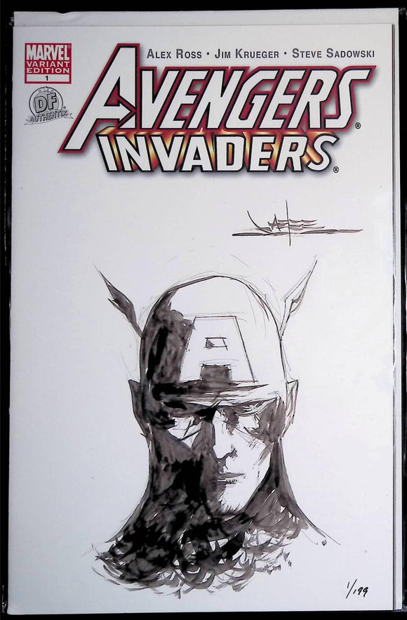 Avengers Invaders (2008) #1  Jae Lee Captain America Sketch - Mycomicshop.be