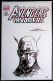 Avengers Invaders (2008) #1  Jae Lee Captain America Sketch - Mycomicshop.be