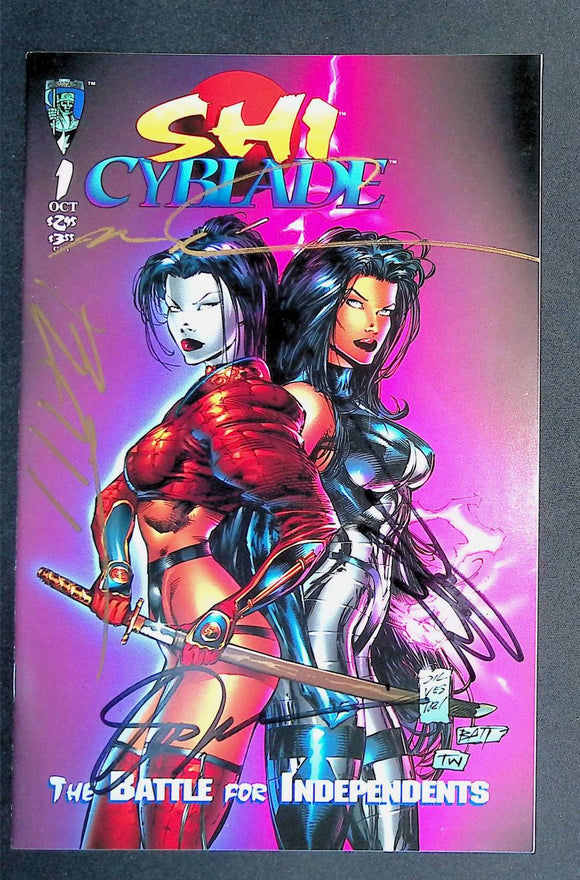 Shi Cyblade The Battle for Independents (1995) #1 (4x signed)
