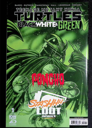 TMNT: Black, White, and Green #1 - Limited Poncho Virgin - Mycomicshop.be