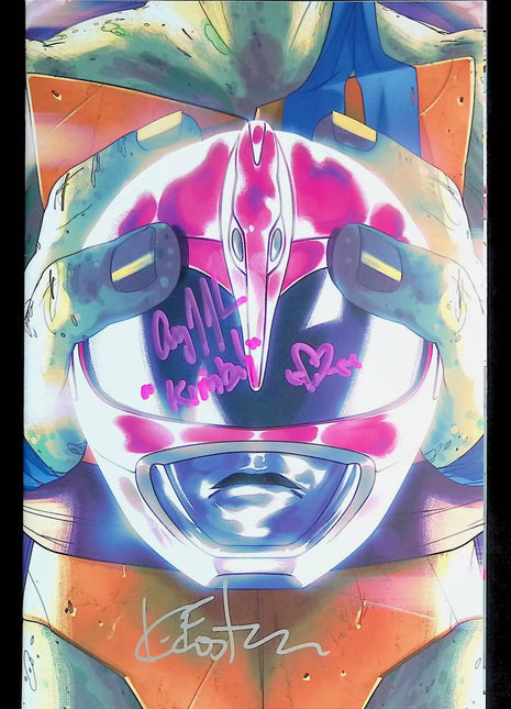 Mighty Morphin Power Rangers Teenage Mutant Ninja Turtles (2019 Boom Studios #4B Signed - Mycomicshop.be