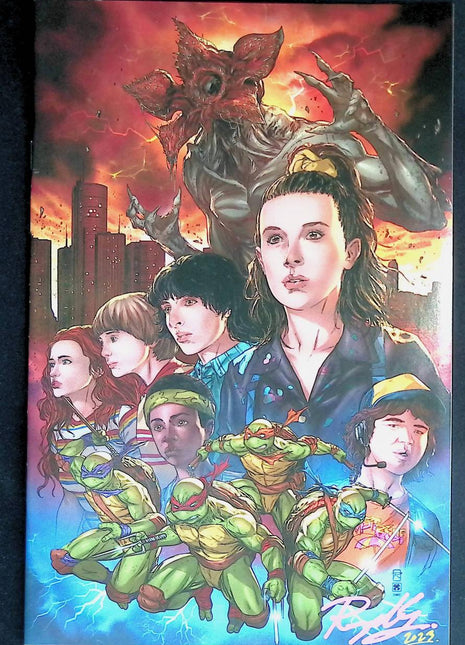 Teenage Mutant Ninja Turtles Stranger Things (2023 IDW) #1RE Signed - Mycomicshop.be