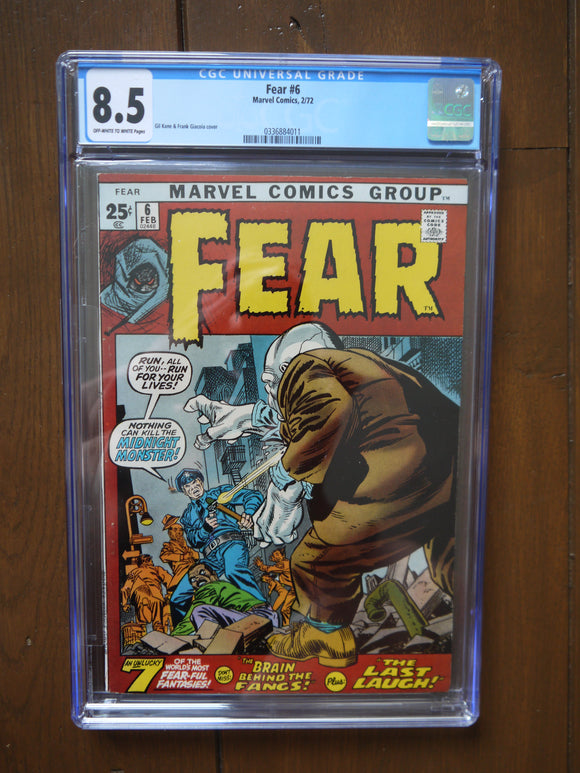 Fear (1970) #6 CGC 8.5 - Mycomicshop.be