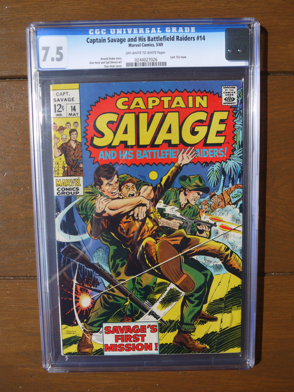 Captain Savage (1968) #14 CGC 7.5 - Mycomicshop.be