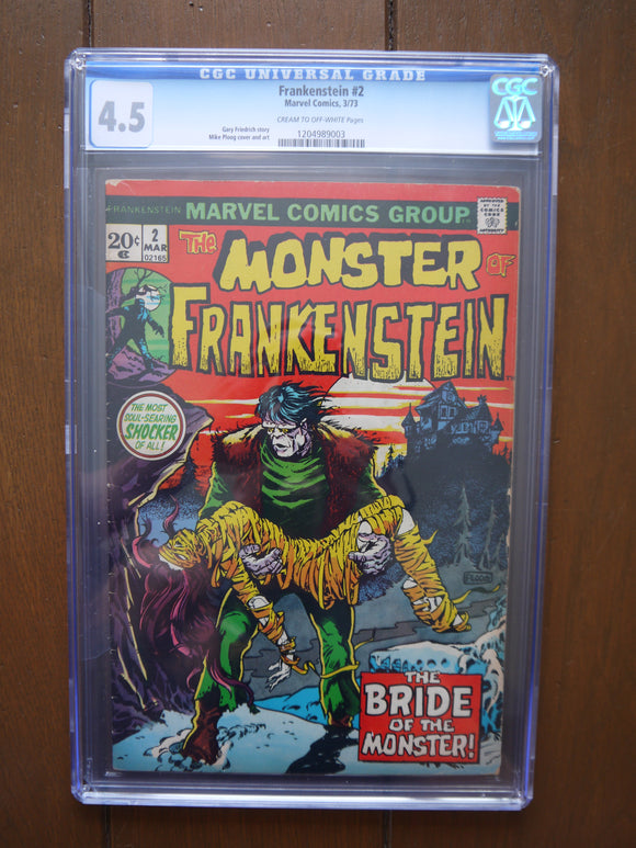 Frankenstein (1973 Marvel) #2 CGC 4.5 - Mycomicshop.be