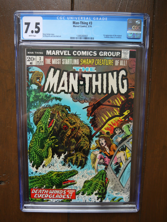 Man-Thing (1974 1st Series) #3 CGC 7.5 - Mycomicshop.be
