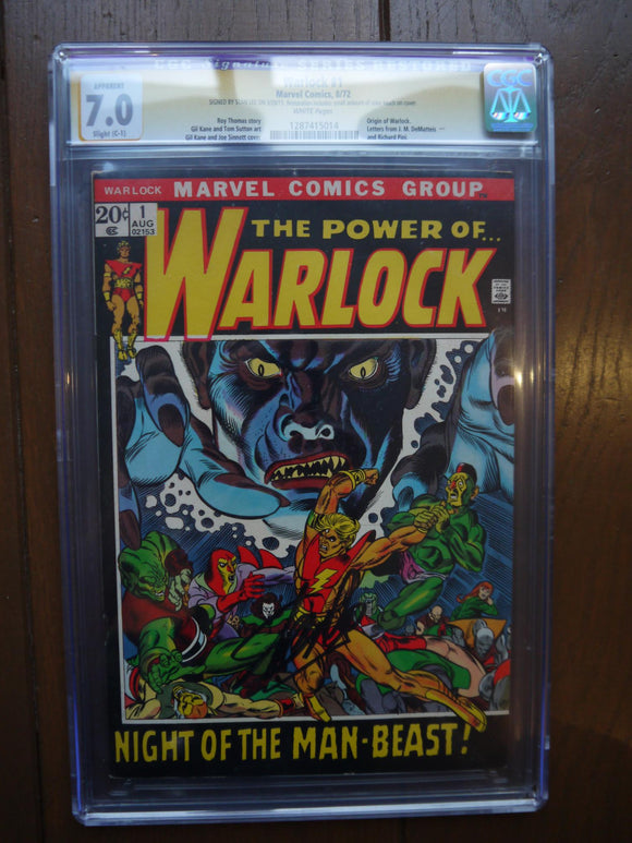 Warlock (1972 1st Series) #1 CGC 7.0 Signed by Stan Lee