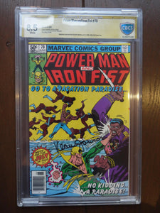 Power Man and Iron Fist (1972 Hero for Hire) #70N CBCS 8.5 Signed by Jim Shooter and Klaus Janon