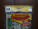 Amazing Spider-Man (1963 1st Series) #92 CGC 3.0 Signed Stan Lee