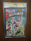 Sub-Mariner (1968 1st Series) #38 CGC 8.5 Signed Stan Lee