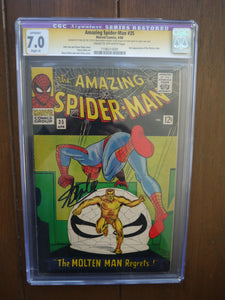 Amazing Spider-Man (1963 1st Series) #35 CGC 7. Signed by Stan Lee