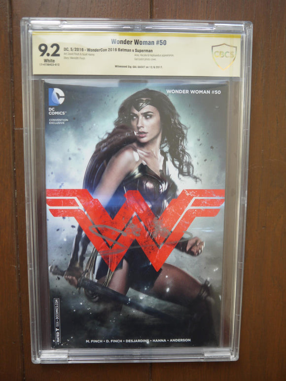 Wonder Woman (2011 4th Series) #50WONDERCON CGC 9.2 Signed by Gal Gadot