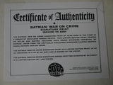 DC Direct Batman War On Crime Signature Print Signed Autographed Alex Ross 2001 - Mycomicshop.be
