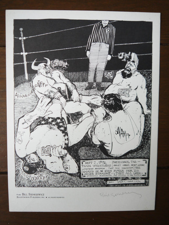 Strength of Man Portfolio -Bill Sienkiewicz signed print - Mycomicshop.be