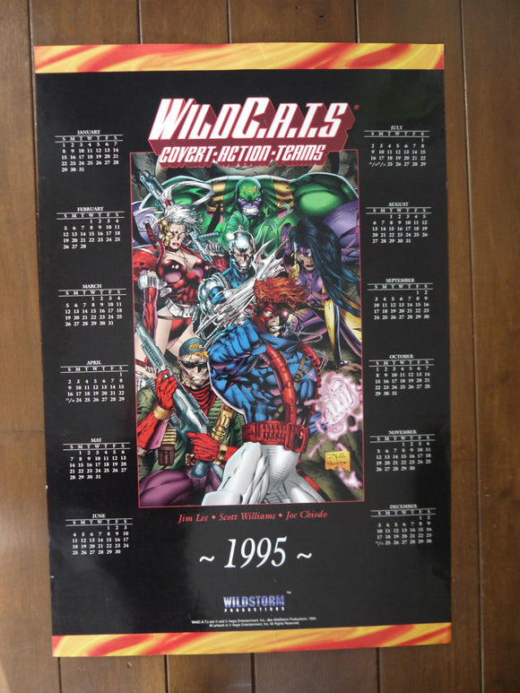 Wildcats Calendar poster 1995 Jim Lee