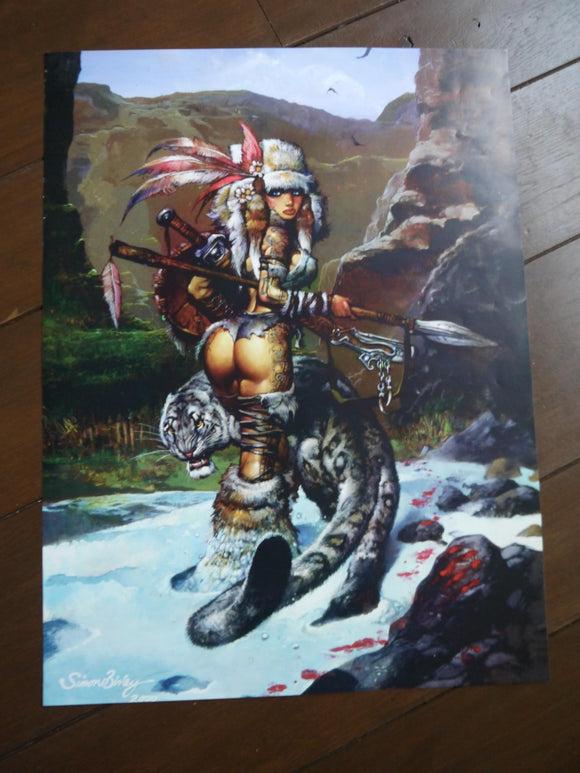 Poster Snow Leopard by Simon Bisley