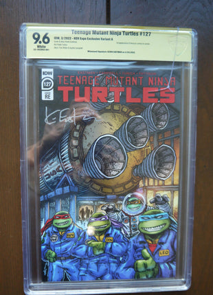 Teenage Mutant Ninja Turtles (2011 IDW) #127 HSV Expo variant A Signed CBCS 9.6 - Mycomicshop.be
