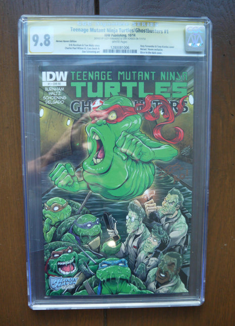 Teenage Mutant Ninja Turtles Ghostbusters (2014 IDW) #1HAVEN CGC 9.8 Signed - Mycomicshop.be