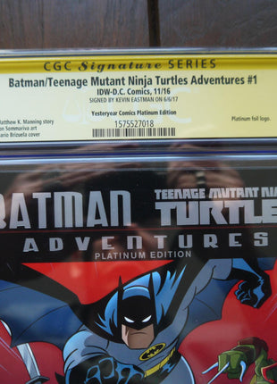 Batman Teenage Mutant Ninja Turtles Adventures (2016 IDW) #1 Platinum CGC 9.8 Signed - Mycomicshop.be