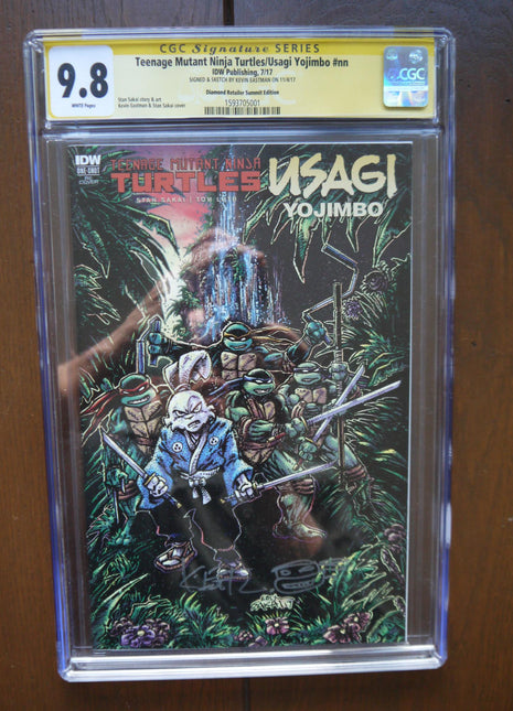 Teenage Mutant Ninja Turtles Usagi Yojimbo #1 Variant Cover SDCC IDW ComicsCGC 9.8 Signed - Mycomicshop.be
