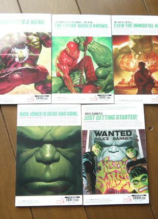Immortal Hulk softcover TPB volumes #1-4 and #6, Marvel 2018-2022 comic book collection