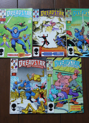 Dreadstar and Company (1985 Epic) #1-5 softcover comic book set, covers displayed.