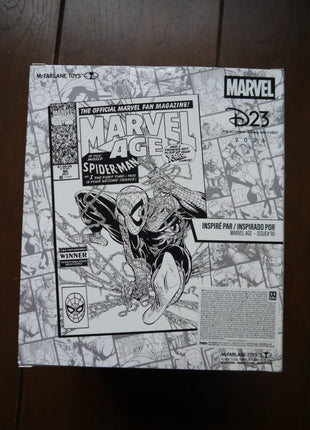 Marvel Age #90 Spider-Man line art softcover comic, 1/10 PVC statue artwork, 18 cm collectible edition