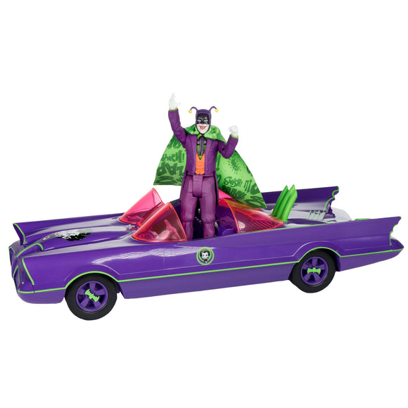 Hot Deals DC Retro Action Figure with vehicle Batman 66 Batmobil with Joker (Gold Label) - Mycomicshop.be
