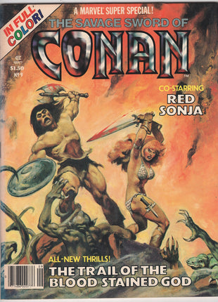 Marvel Comics Super Special #9 1977 softcover comic book, featuring Marvel characters and vibrant cover art.