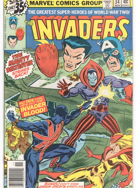 Invaders (1975 Marvel 1st Series) #34