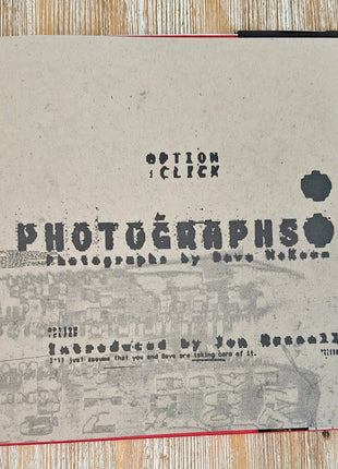 Dave McKean: Option Click Photographs (1998, CK Litho) HC - Mycomicshop.be