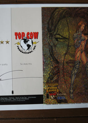 Tomb Raider / Witchblade Rolofoil Signed by Marc Silvestri - Mycomicshop.be