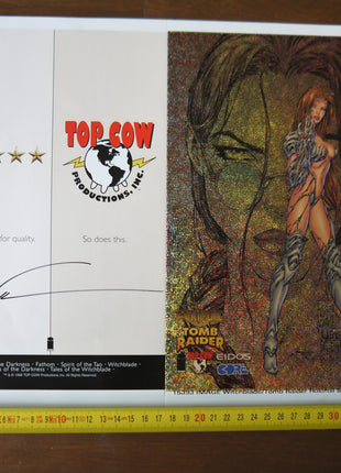 Tomb Raider / Witchblade Rolofoil Signed by Marc Silvestri - Mycomicshop.be