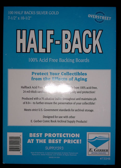 750HB - Half Backs - Silver/Gold Comics - Boards - Mycomicshop.be