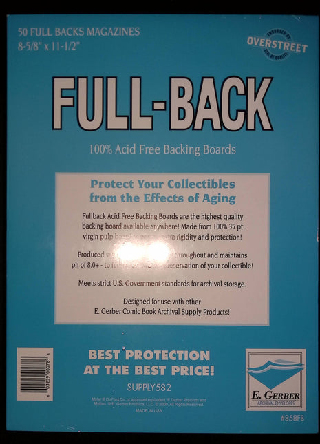 858FB - Full Backs: Standard Magazines - Boards - Mycomicshop.be