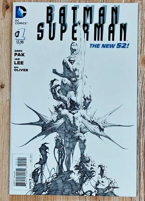 Batman/Superman The New 52  1 (2011, DC Comics) Jae Lee 1:100 Sketch Variant - Mycomicshop.be