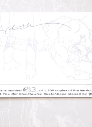 Bill Sienkiewicz Sketchbook HC (1990) Signed - Mycomicshop.be