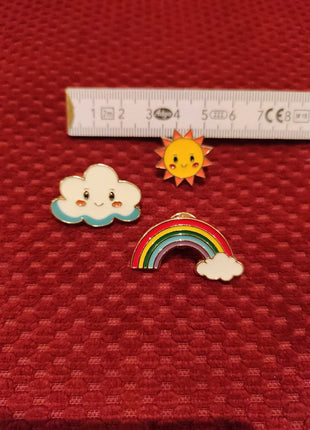 "Cloud Sun Rainbow" Enamel Pin Set - Mycomicshop.be