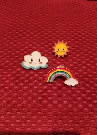 "Cloud Sun Rainbow" Enamel Pin Set - Mycomicshop.be