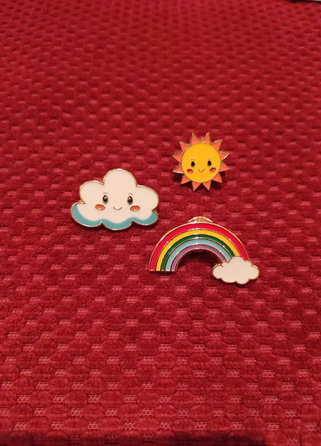 "Cloud Sun Rainbow" Enamel Pin Set - Mycomicshop.be