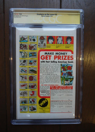 Creatures on the Loose (1971) #35 CGC 7.5 Signed by Stan Lee - Mycomicshop.be