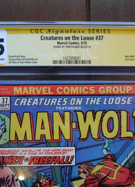 Creatures on the Loose (1971) #37 CGC 7.5 Signed by Tom Palmer - Mycomicshop.be