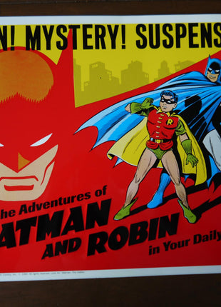 DC Batman and Robin Advertising Tin Sign 1990 by Kitchen Sink Press - Mycomicshop.be