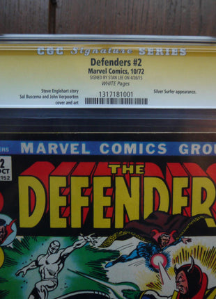Defenders (1972 1st Series) #2 CGC 5.5 Signed by Stan Lee - Mycomicshop.be