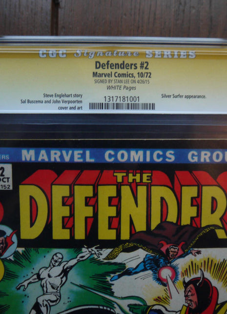 Defenders (1972 1st Series) #2 CGC 5.5 Signed by Stan Lee - Mycomicshop.be
