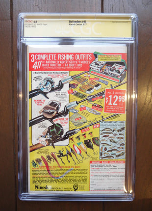 Defenders (1972 1st Series) #47 CGC 6.0 Signed by Stan Lee - Mycomicshop.be
