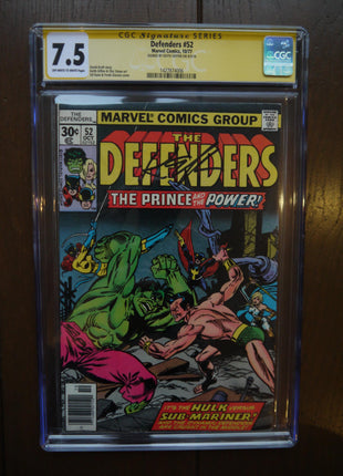 Defenders (1972 1st Series) #52 CGC 7.5 Signed by Stan Lee - Mycomicshop.be