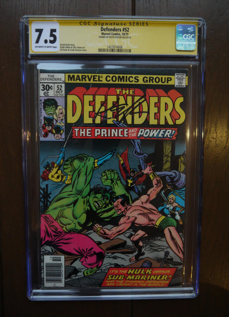 Defenders (1972 1st Series) #52 CGC 7.5 Signed by Stan Lee - Mycomicshop.be